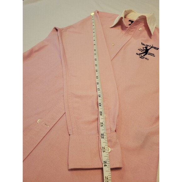 Ralph Lauren Womens Sz10 Sport Tennis Button Down Pink Spring Easter Thick - Picture 13 of 13